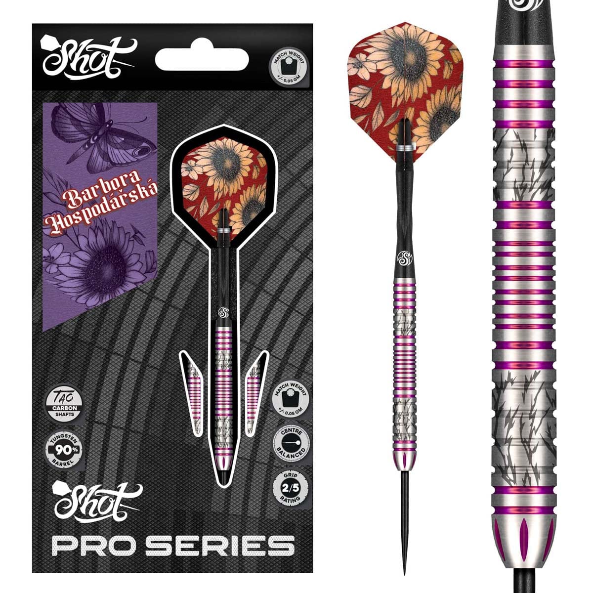 Pro Series Barbora Hospodarska 2.0 Steel Tip Dart Set - 90 Tungsten Barrels