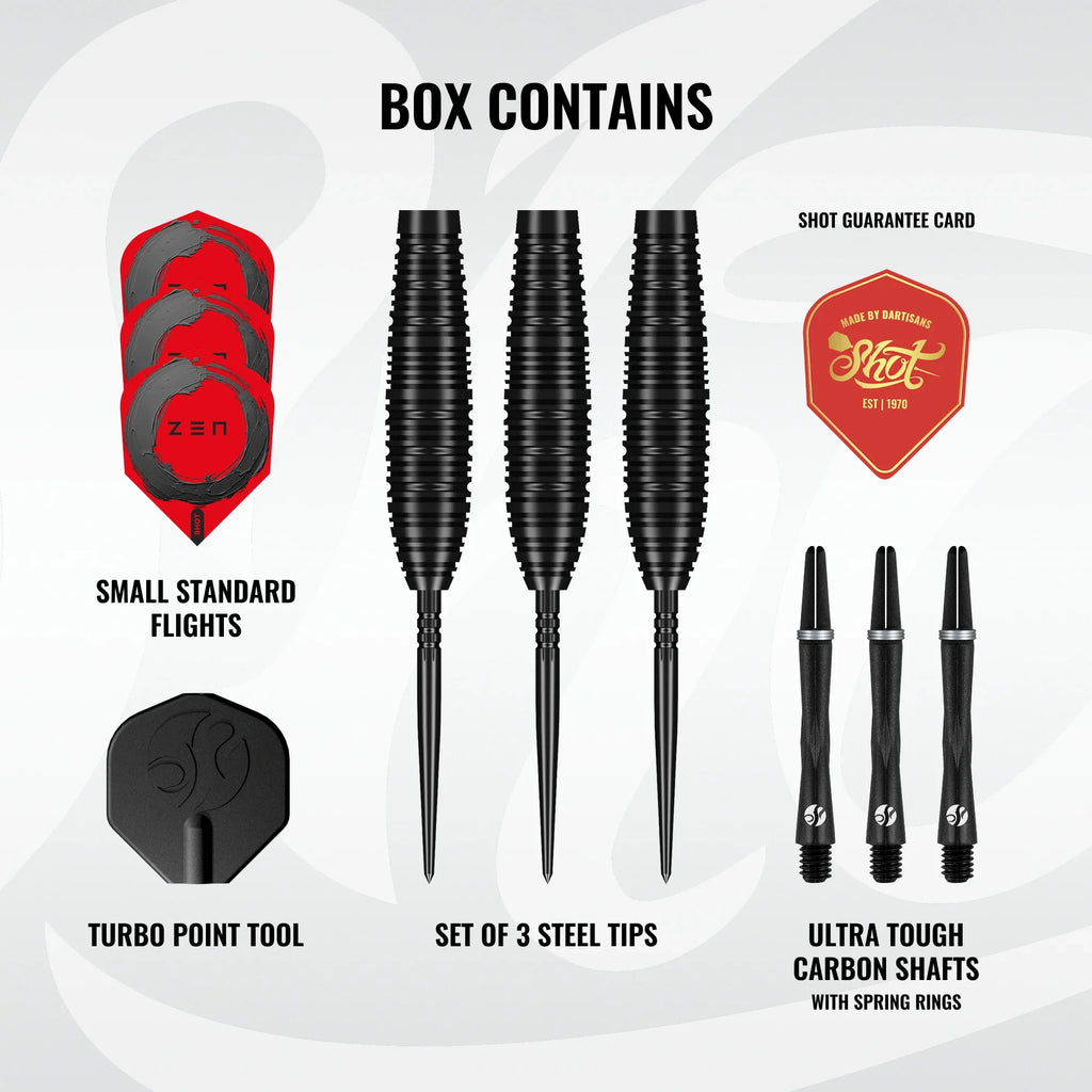 Zen Bomber Steel Tip Dart Set - 90% Tungsten Barrels
