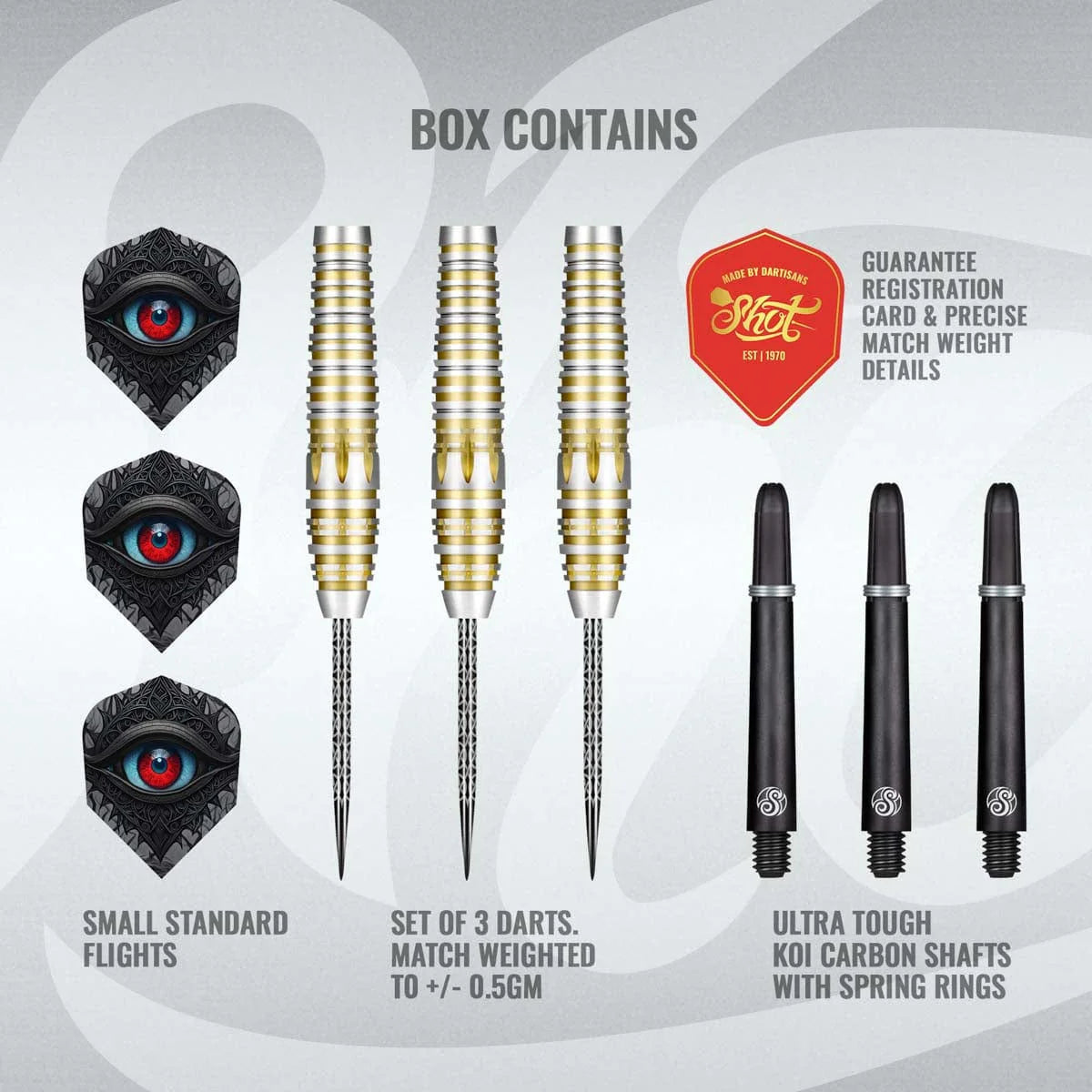 Celt Balor Steel Tip Dart Set - 90% Tungsten Barrels