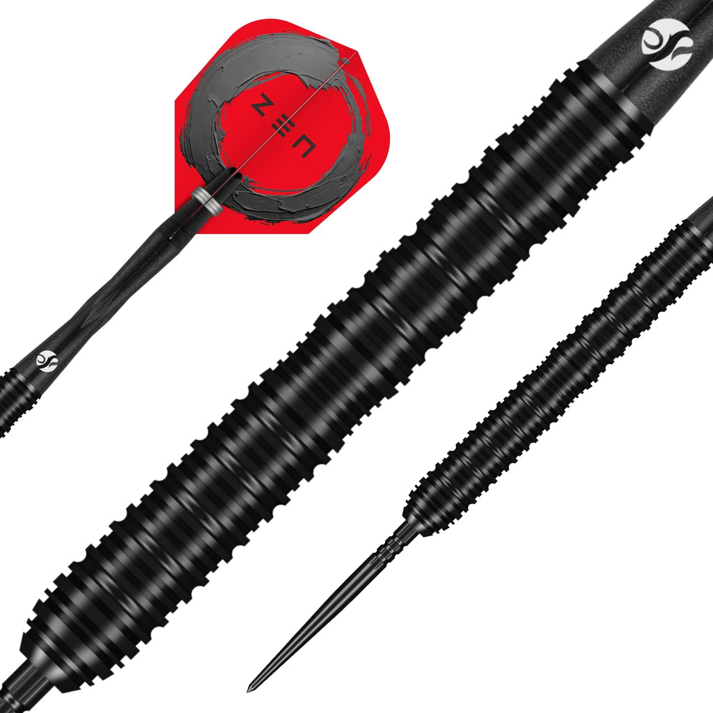 Zen Straight Steel Tip Dart Set - 90% Tungsten Barrels