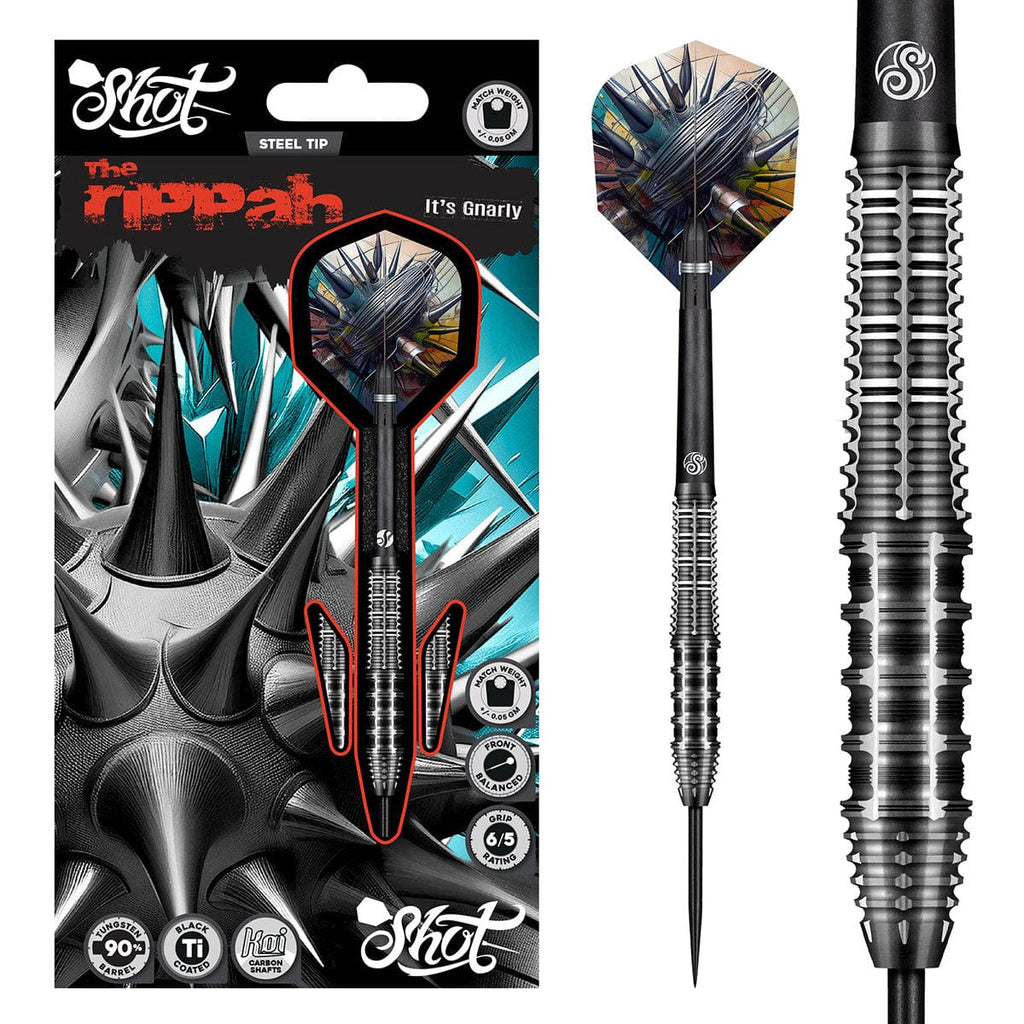 Gnarly Rippah Steel Tip Dart Set - 90% Tungsten Barrels