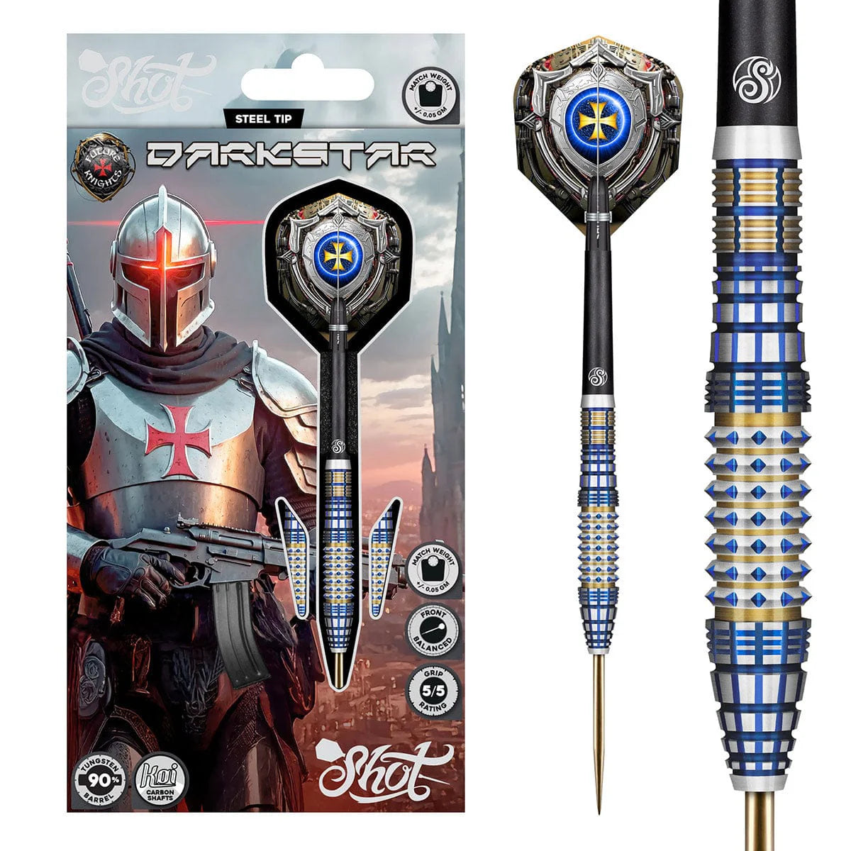 Future Knights Darkstar Steel Tip Dart Set - 90% Tungsten