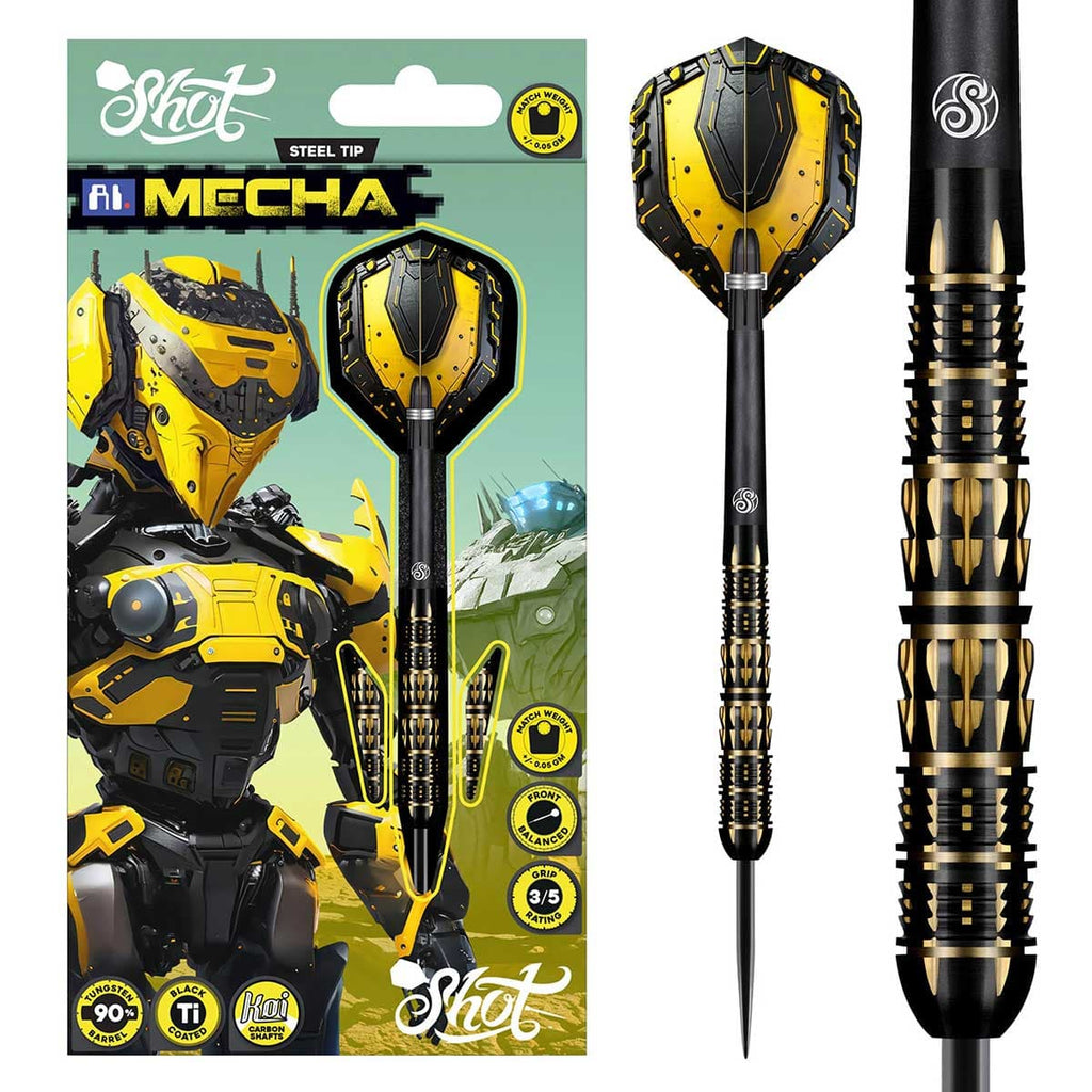 AI Mecha Steel Tip Dart Set - 90% Tungsten Barrels
