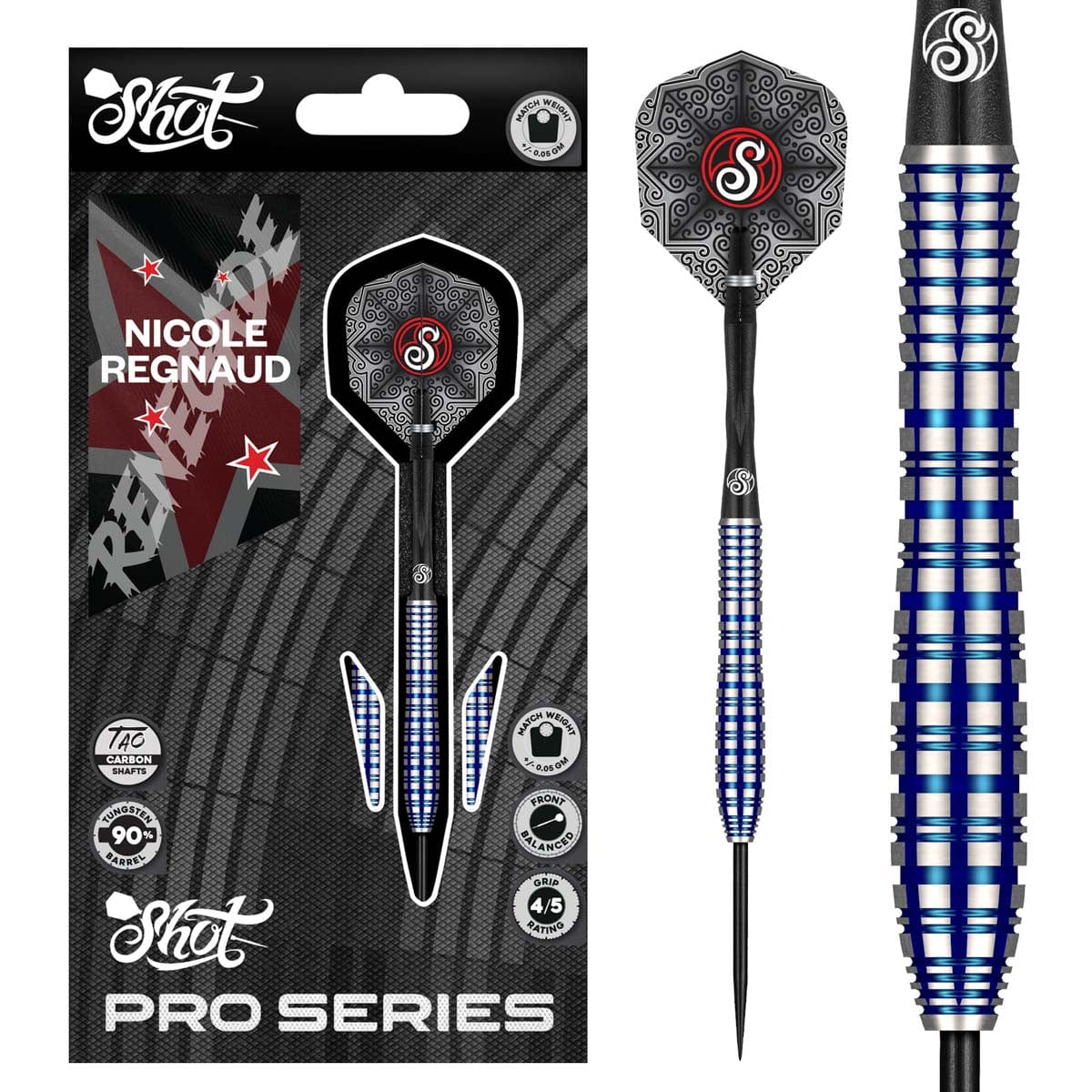 Pro Series Nicole Regnaud Steel Tip Dart Set - 90% Tungsten Barrels