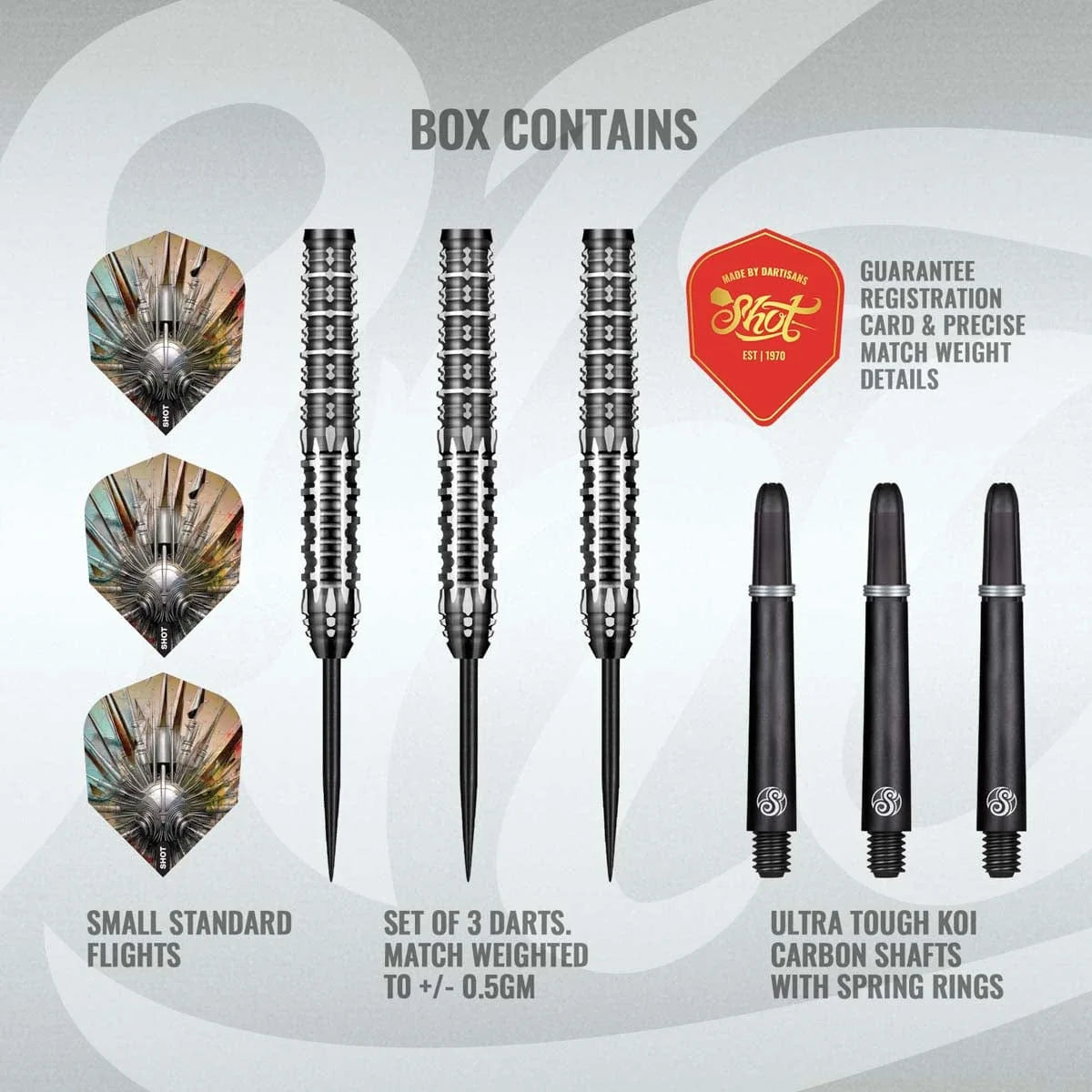 Gnarly Shredda Steel Tip Dart Set - 90% Tungsten Barrels