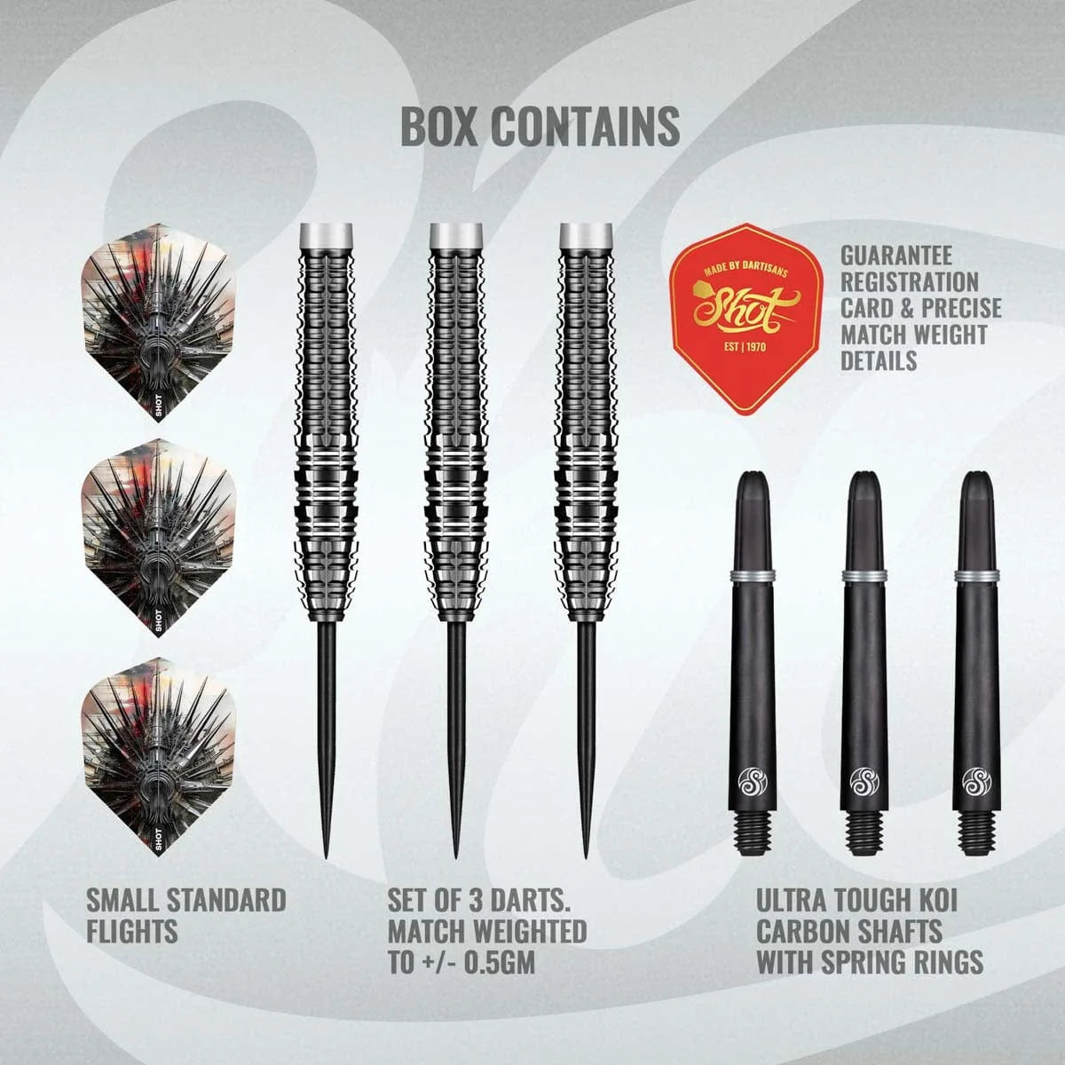 Gnarly Smasha Steel Tip Dart Set - 90% Tungsten Barrels