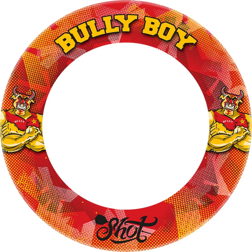 Shot Bully Boy Michael Smith 1 Piece Dartboard Surround-Red