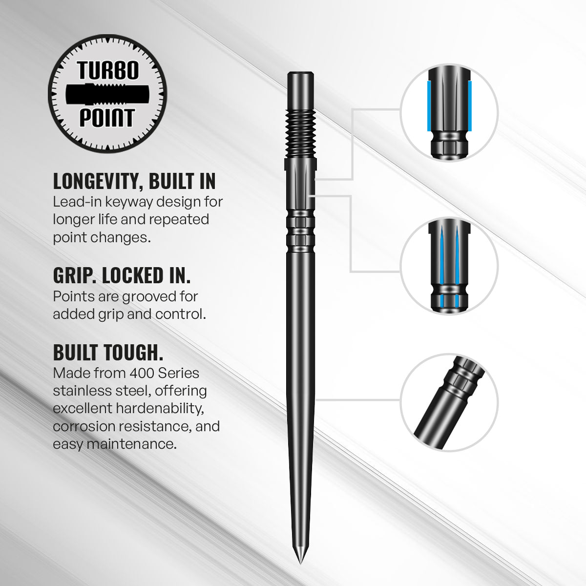 Turbo Steel Tip Dart Points