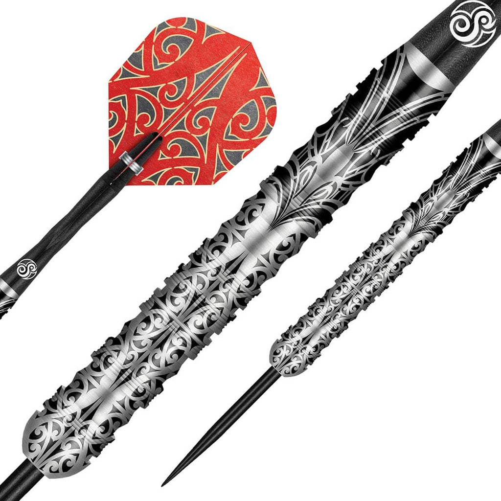Warrior Taiaha Steel Tip Dart Set - 90% Tungsten Barrels