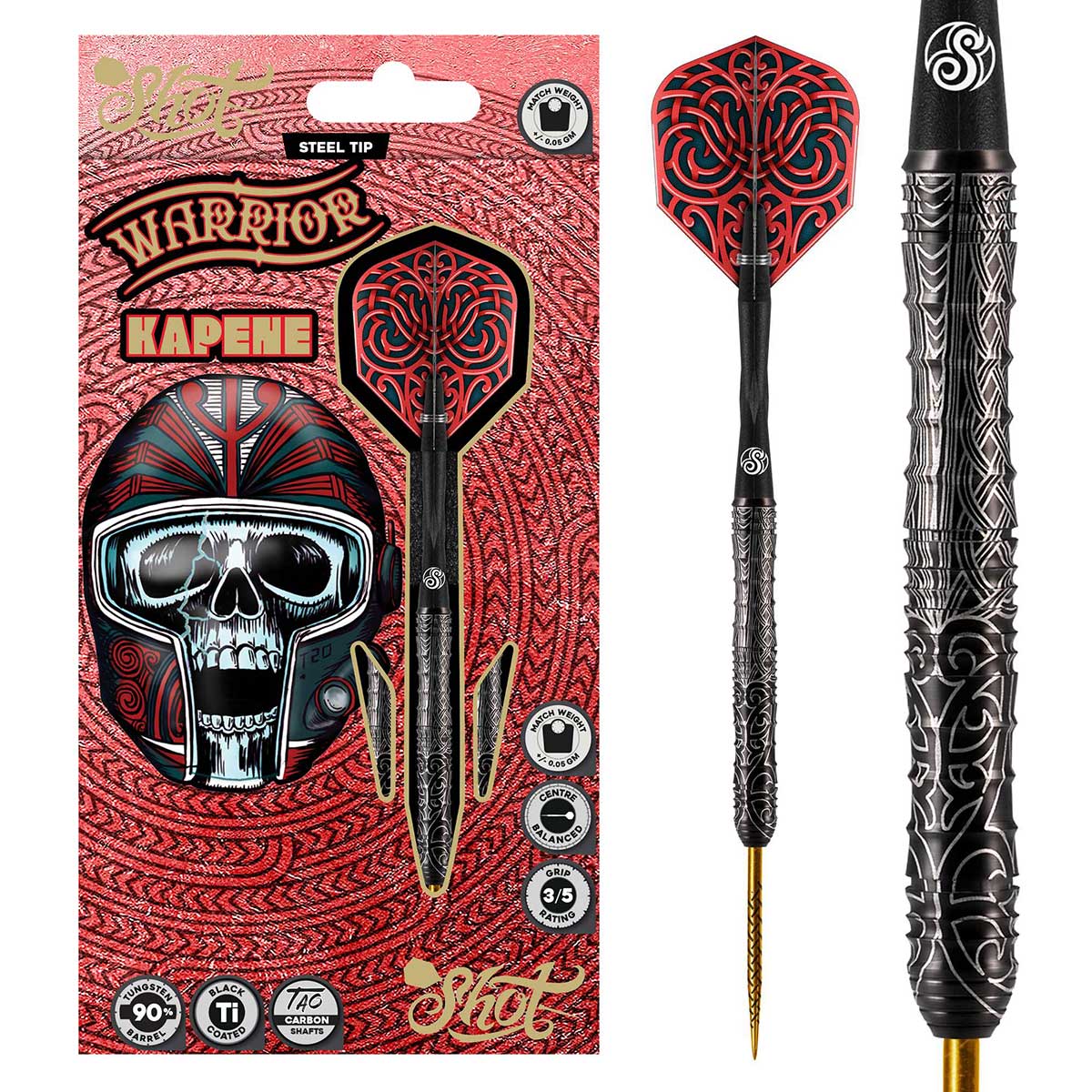 Warrior Kapene - 90% Tungsten Steel Tip Darts