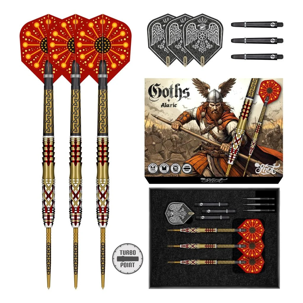 Goths Alaric Steel Tip Dart Set-95% Tungsten Barrels