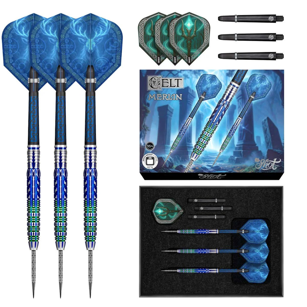 Celt Merlin Steel Tip Dart Set-95% Tungsten Barrels